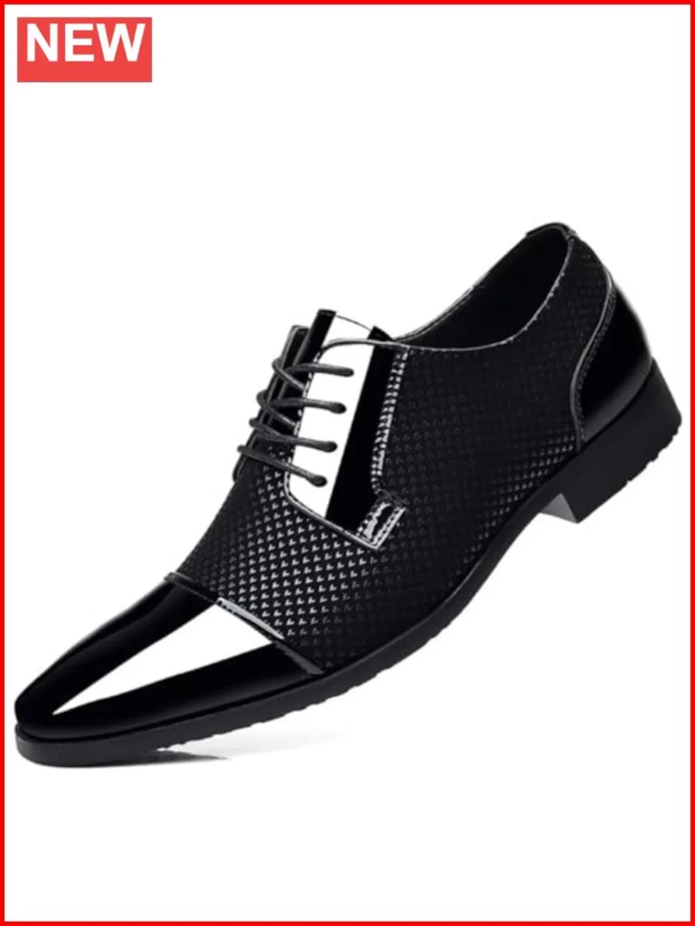 Patent Leather Oxfords Lace-up Formal Tuxedo Wedding Business Derby Shoes Cap